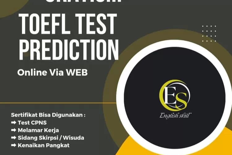 Double Gratis! Dibuka Pendaftaran Test TOEFL Prediction, Daftar ...