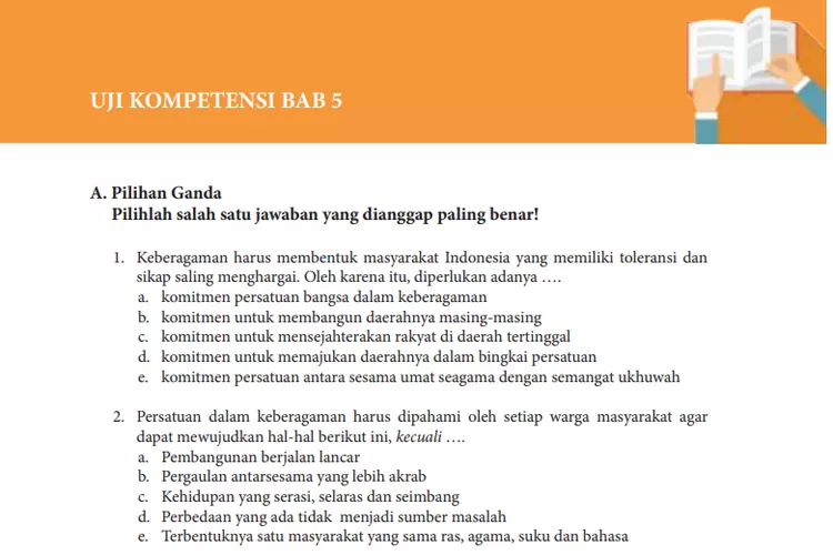 10 Kunci Jawaban PKN Kelas 10 Pilihan Ganda Uji Kompetensi BAB 5 ...