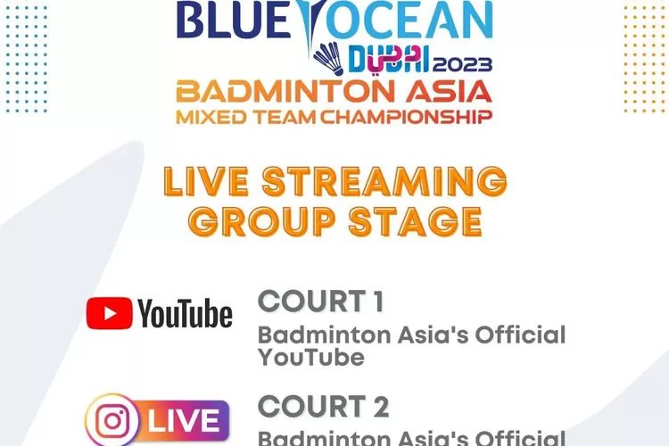 Jadwal Badminton Asia Mixed Team Championship 2023 Hari Ini Indonesia ...