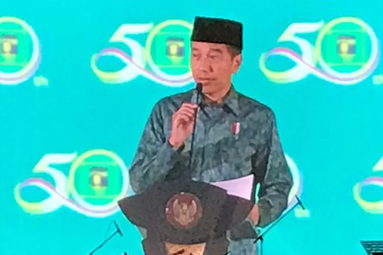 Harlah ke-50 PPP, Jokowi Hadir Kenakan Kemeja Motof Batik Warna Hijau (Tangkapan layar)