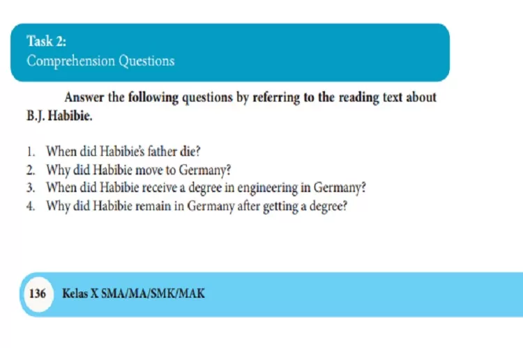 Kunci Jawaban Bahasa Inggris Kelas 10 SMA Halaman 136-137, Task 2 ...