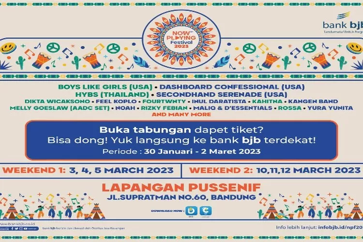 Dapatkan Tiket Now Playing Festival 2023 Bersama 'Bank BJB', Simak ...