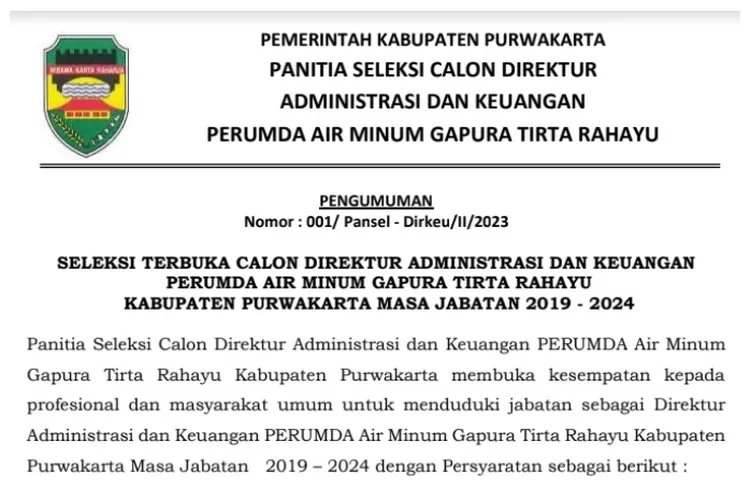 Info Penting Bagi Pendaftar Calon Direktur Administrasi Dan Keuangan ...