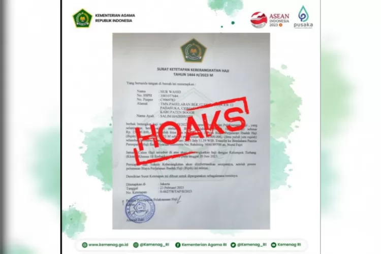 Hoaks! Surat Edaran Percepatan Pemberangkatan Haji Oleh Kemenag Sudah ...