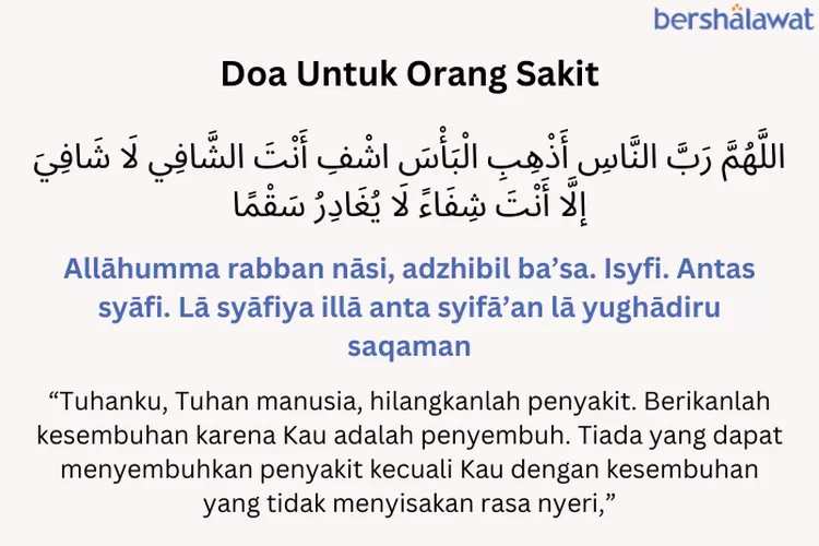 Kumpulan Doa Orang Sakit Islami Singkat Mudah Dihafal Allahumma Rabban Naasi Bershalawat 