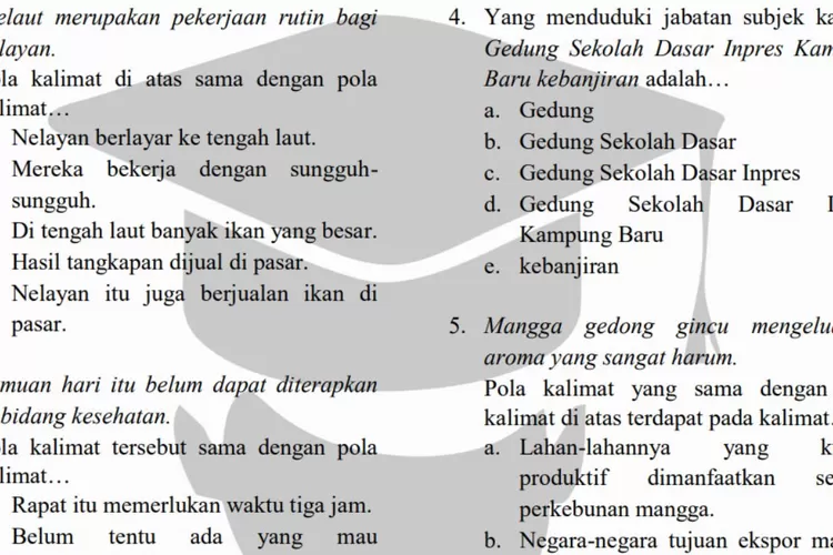 Kunci Jawaban Bimbingan Alumni UI Bahasa Indonesia Bab 5 Sintaksis 1 ...