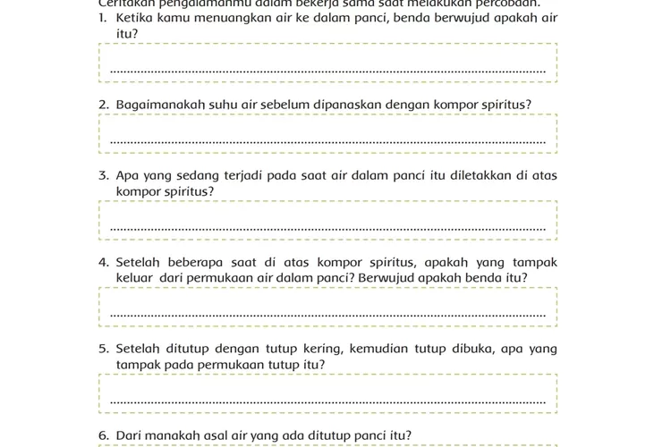 Kunci Jawaban Tema 7 Kelas 5 Halaman 136 Dan 137 Percobaan Mengamati ...