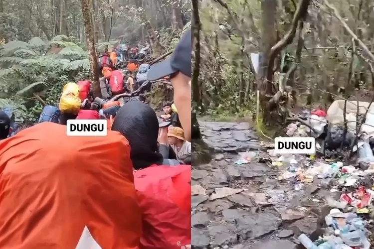 Pendaki Sejati Bakal Menangis, Jalur Pendakian Gunung Gede Pangrango Penuh Gunungan Sampah, Kok Bisa (Twitter @lokalpendaki)