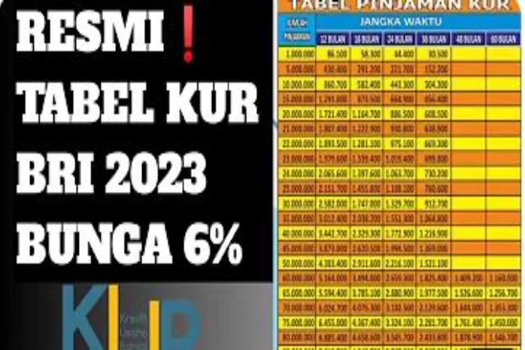 KUR BRI 2023 100 Juta Cicilan Berapa? Intip Tabel Angsuran Terbaru ...