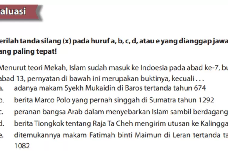 Kunci Jawaban Evaluasi Bab 9 Agama Islam PAI Kelas 12 Kurikulum 2013 ...