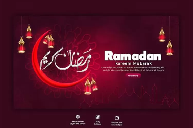 gambar ramadhan terbaru 2023 (Freepik.com/graphicforest)