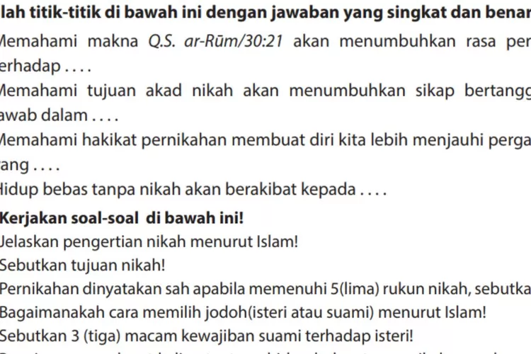 Kunci Jawaban PAI Kelas 12 Evaluasi Bab 7 Halaman 145 Agama Islam ...