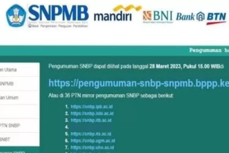 CEK DI SINI! Nama Yang Lolos SNBP 2023 Dapat Dilihat Di 38 Link Mirror ...