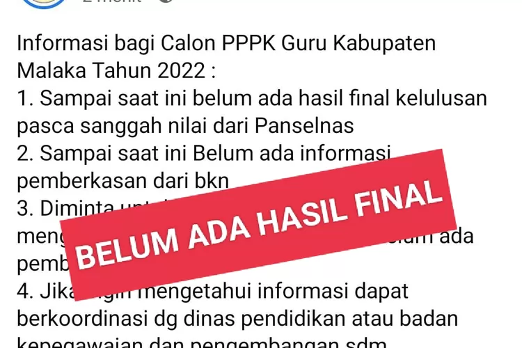 Calon Pppk Guru Kabupaten Malaka Belum Ada Hasil Kelulusan Final