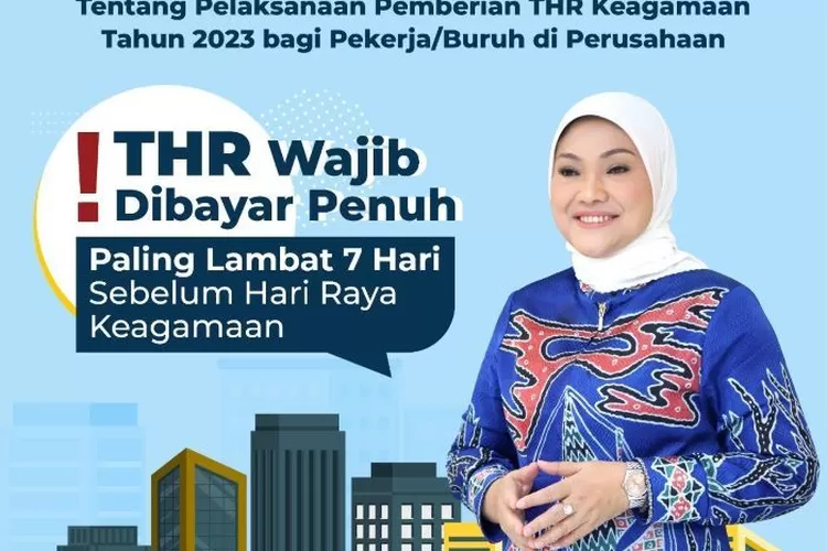 MENAKER Terbitkan Surat Edaran Resmi, THR Keagamaan 2023 Wajib Dibayar