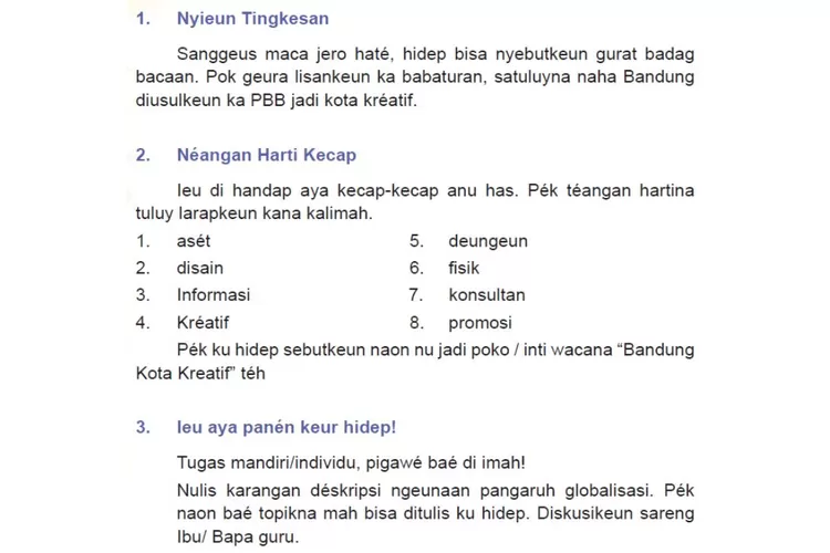 Kunci Jawaban Kelas 6 Pamekar Diajar Basa Sunda Semester 2 Pangajaran 4 Halaman 56 Kurikulum 6769