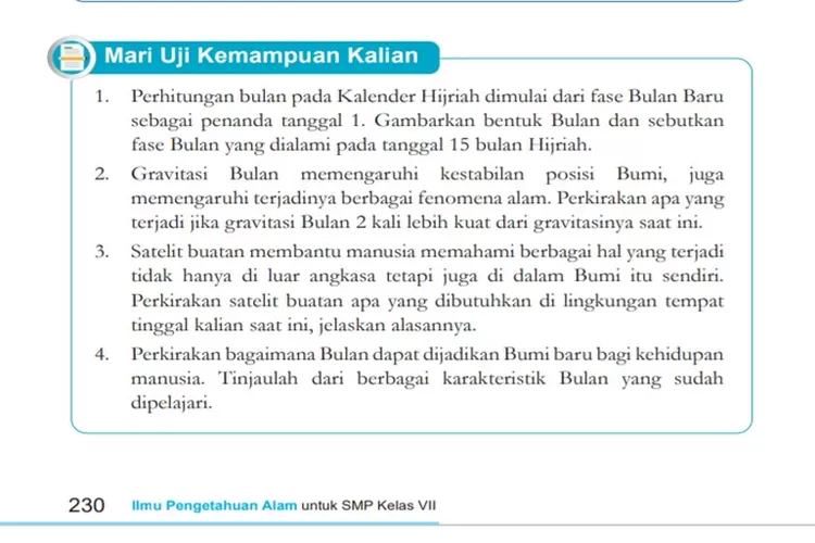 Kunci Jawaban IPA Kelas 7 Halaman 230 Kurikulum Merdeka : Uji Kemampuan ...