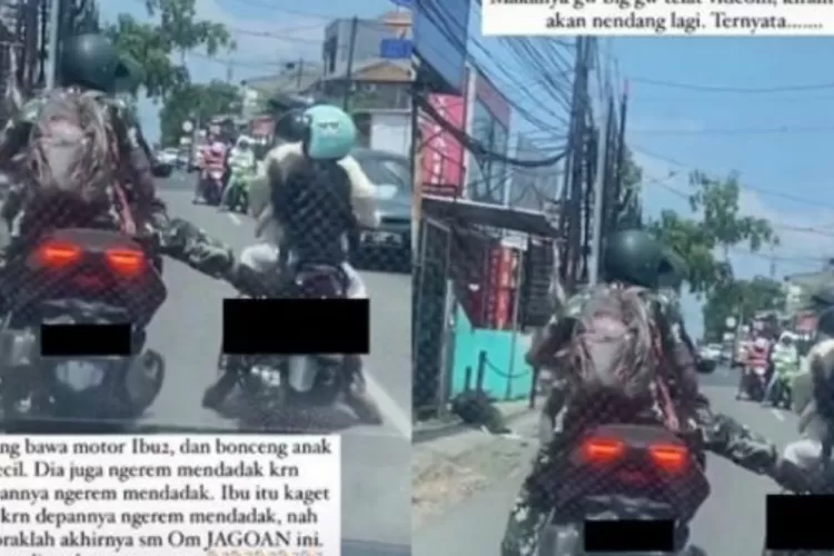 Viral Video Aksi Tidak Terpuji Seorang TNI Menendang Pengendara Motor ...