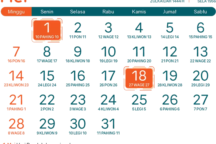 Kalender Mei 2023 Lengkap Sudah Tahu Hari Besar Nasional Dan Internasional Bulan Mei 2023 Belum 