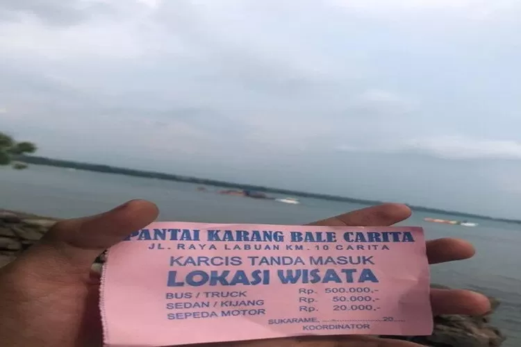 Tiket Masuk Pantai Karang Bale Carita Dinilai Terlalu Mahal