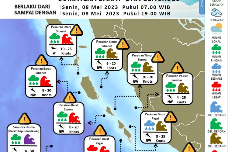 Peringatan BMKG, Waspada Gelombang Laut Di Perairan Sumbar Hari Ini ...