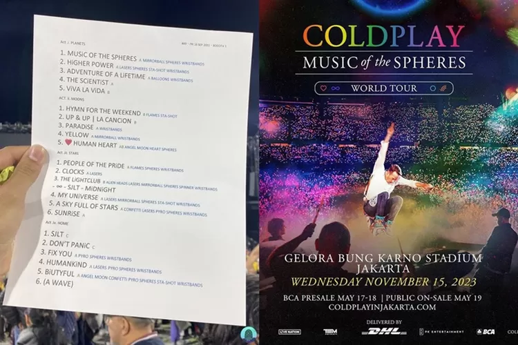 Bocoran Setlist Coldplay Konser di GBK Jakarta 15 November 2023, Ayo