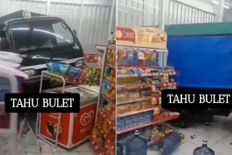 Waduh Viral Video Mobil Pedagang Tahu Bulat Tabrak Minimarket