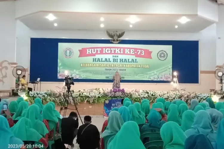 Halal Bihalal IGTKI-PGRI Kabupaten Tegal sekaligus peringatan HUT ke 73 IGTKI  (Ade W/SMOL.ID)
