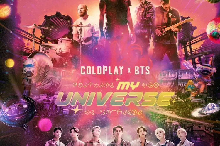 Potret Coldplay dan BTS dalam lagu 'My Universe' (Twitter @chartdata)