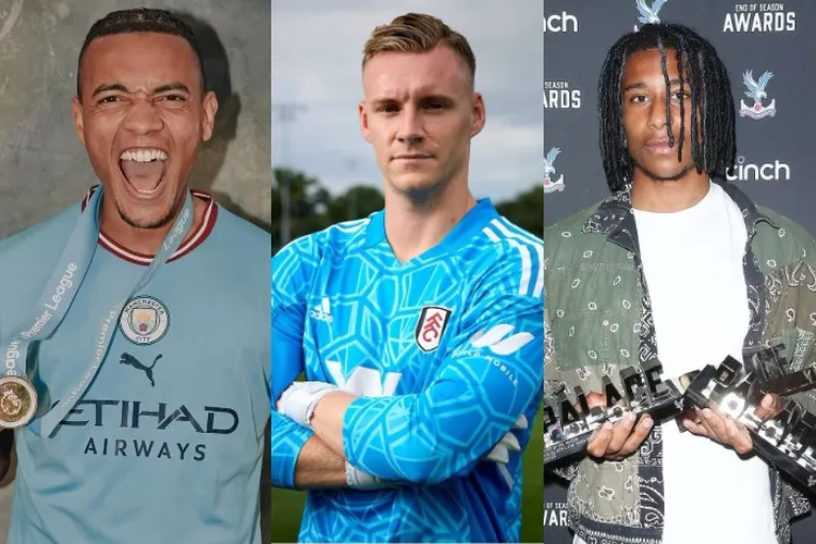 7 Pemain terbaik Liga Inggris Manuel Akanji, Barnd Leno, dan Michael Olise (Instagram @mancity @cpfc @fulhamfc)