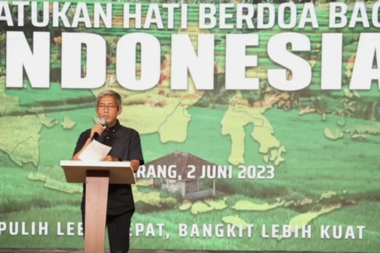 Sekda Jateng, Sumarno saat pembukaan Rakernas Bamagnas 2023, di Gedung JKI Higher Than Ever Semarang, Jumat (2/6/2023). (Jatengprov.go.id)