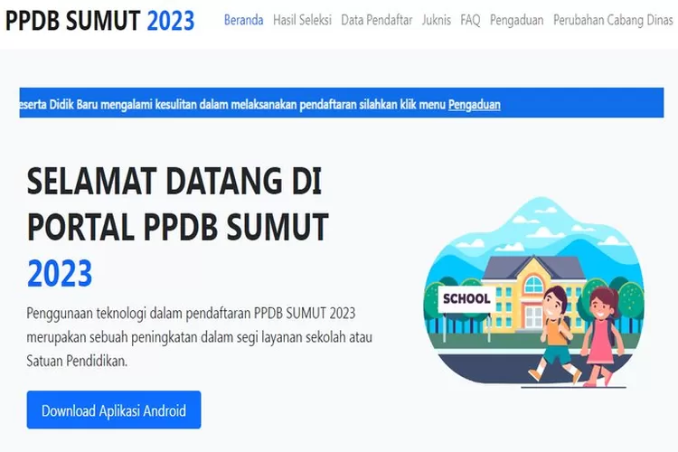 Cara Melihat Hasil Seleksi PPDB Sumut 2023, Ini Link Dan Caranya (Tangkapan layar laman ppdb.disdik.sumutprov.go.id)