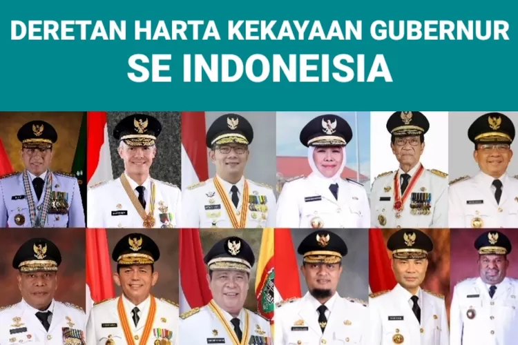 NOMINALNYA GEDE-DEDE! Ini Daftra Harta Kekayaan Gubernur Se Indonesia ...