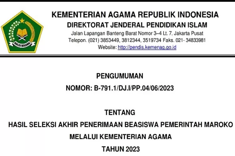 Terimakasih Kemenag! Ini 30 Nama Yang LOLOS Beasiswa Kuliah Di Maroko ...