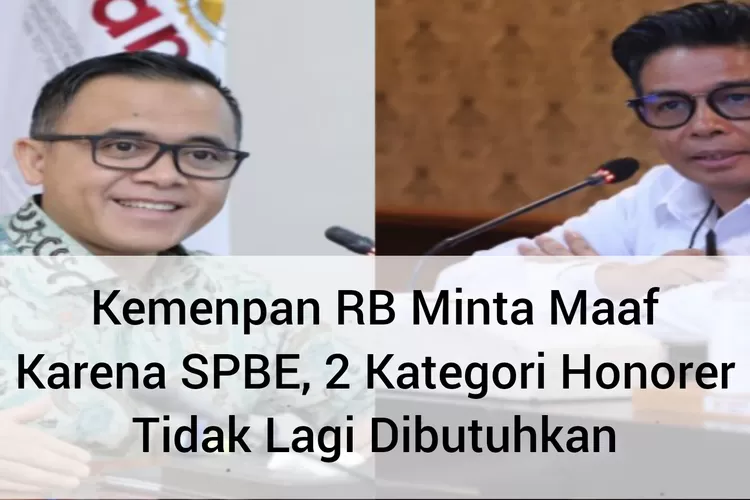 Kemenpan RB Minta Maaf Karena KEBIJAKAN SPBE, 2 KATEGORI HONORER Ini ...