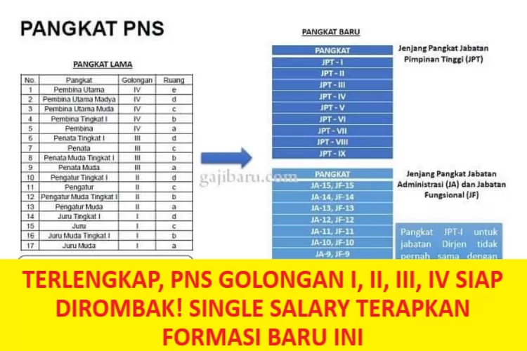 Terlengkap Pns Golongan I Ii Iii Iv Siap Dirombak Single Salary Terapkan Formasi Baru Ini