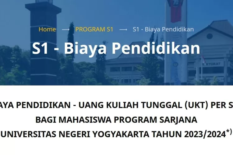 Segini Biaya Jalur Mandiri Uny Lengkap Uang Pangkal Atau Spi Dan Ukt Semua Prodi Ayo