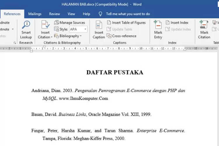 Cara Menyusun Daftar Pustaka Di Microsoft Word Secara Otomatis Dan Mudah Strategi