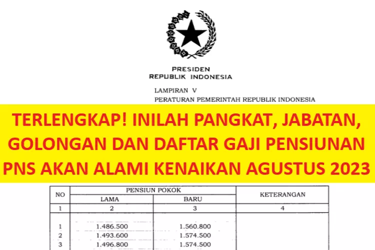 Inilah Daftar Pangkat Golongan Pensiunan Pns Dan Besaran Gaji Yang Akan Hot Sex Picture 1555