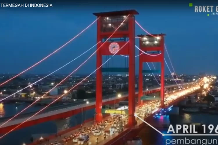 Dibangun Sejak April 1962, Jembatan Megah Di Atas Sungai Musi Ini Jadi ...