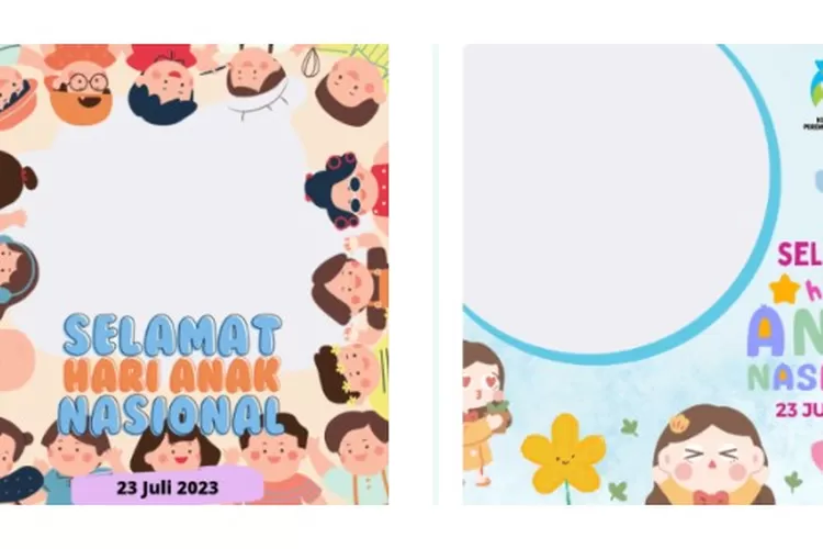 Download Gratis, 15 Link Twibbon Hari Anak Nasional 2023 Desain Gambar ...