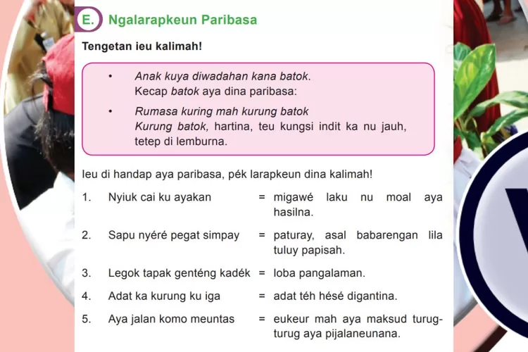 Kunci Jawaban Bahasa Sunda Kelas 6 Halaman 5 Semester 1 Pangajaran 1 Larapkeun Ieu Paribasa 3456