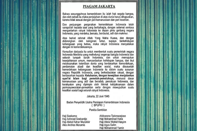 Piagam Jakarta: Sejarah, Isi, & Terhadap Konstitusi Indonesia - Urban ...