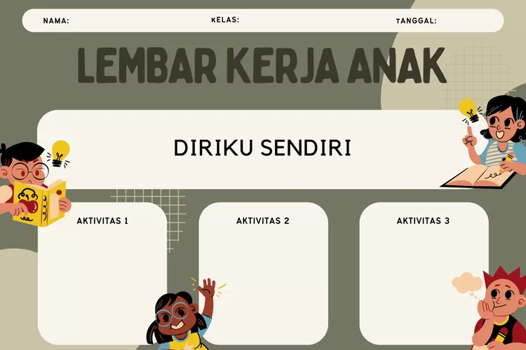 Lembar Kerja Anak TK B Kurikulum Merdeka Semester 1 Tema Diri Sendiri ...