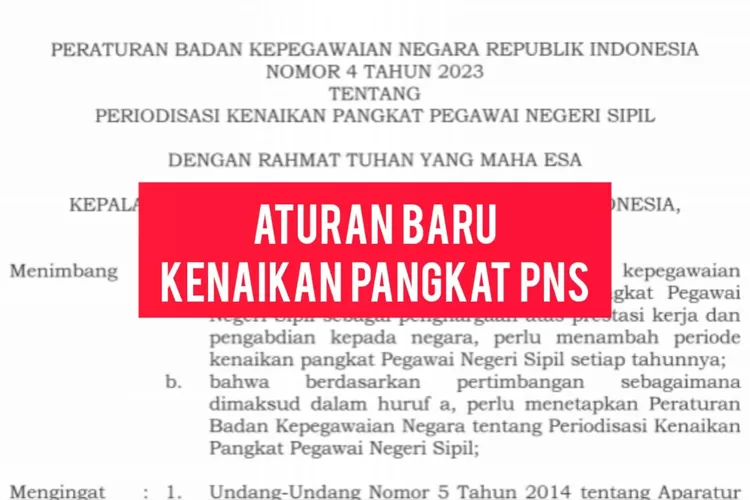 PNS BERBAHAGIA! BKN Rilis Aturan Kenaikan Pangkat Terbaru Mulai 2024 ...