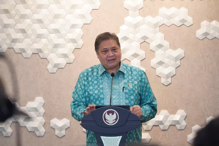 Menteri Koordinator Bidang Perekonomian Airlangga Hartarto, dalam Konferensi Pers Pertumbuhan Ekonomi Indonesia Kuartal II Tahun 2023 di Kantor Kemenko Perekonomian, Jakarta, Senin (7/08/2023).