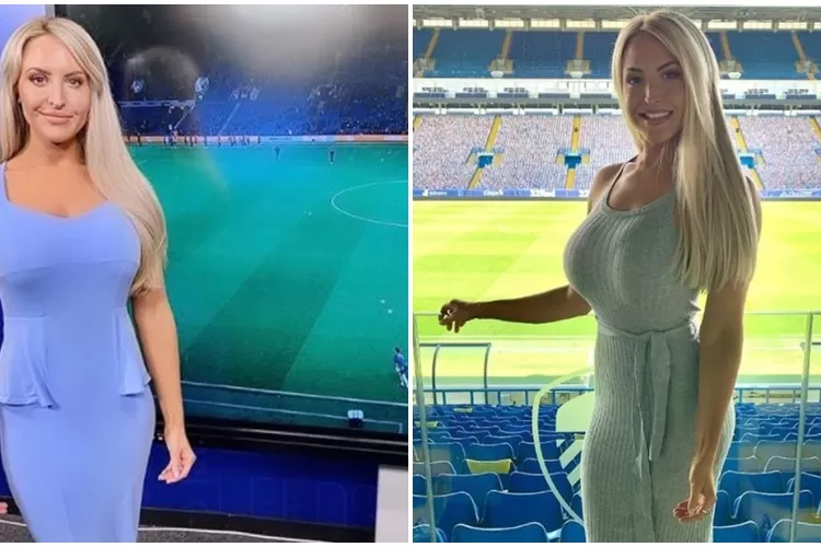 5 Pose Seksi Emma Louise Jones Presenter Leeds Tv Bikin Liga Primer Makin Bergairah Akurat 2668