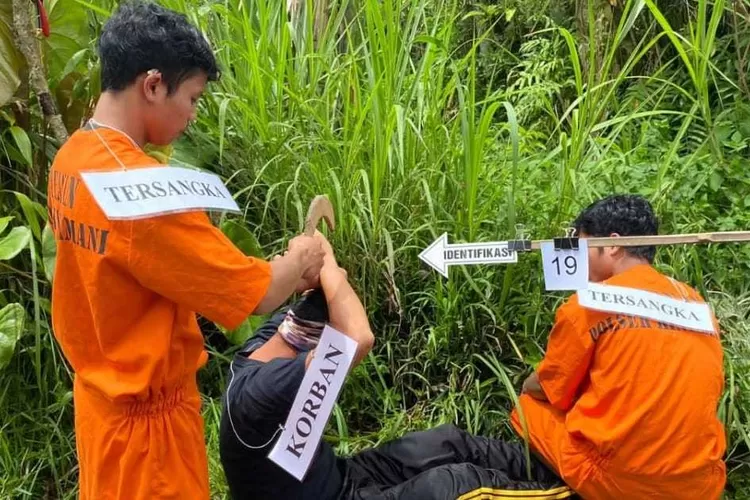 Rekonstruksi Pembunuhan Di Belandingan, Korban Tewas Jarak 5 Meter ...