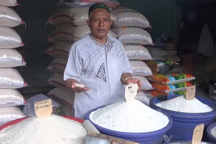 Ilustrasi pedagang beras.