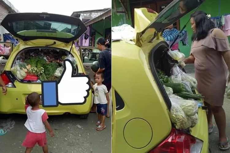 Bukan Pakai Gerobak Tukang Sayur Di Papua Justru Pakai Honda Brio